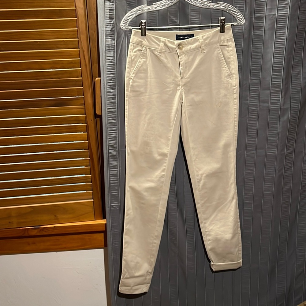 Aeropostale Skinny Light Khaki Pants Size